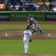 Illustration for article titled Martin Prado Swings, Misses, Stumbles, Falls On His Ass